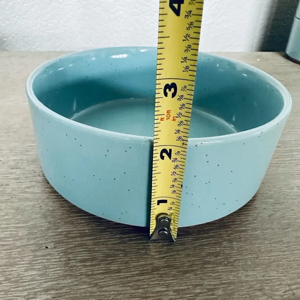 Blue Speckled Ceramic Round Decor Soup Cereal Bowl
